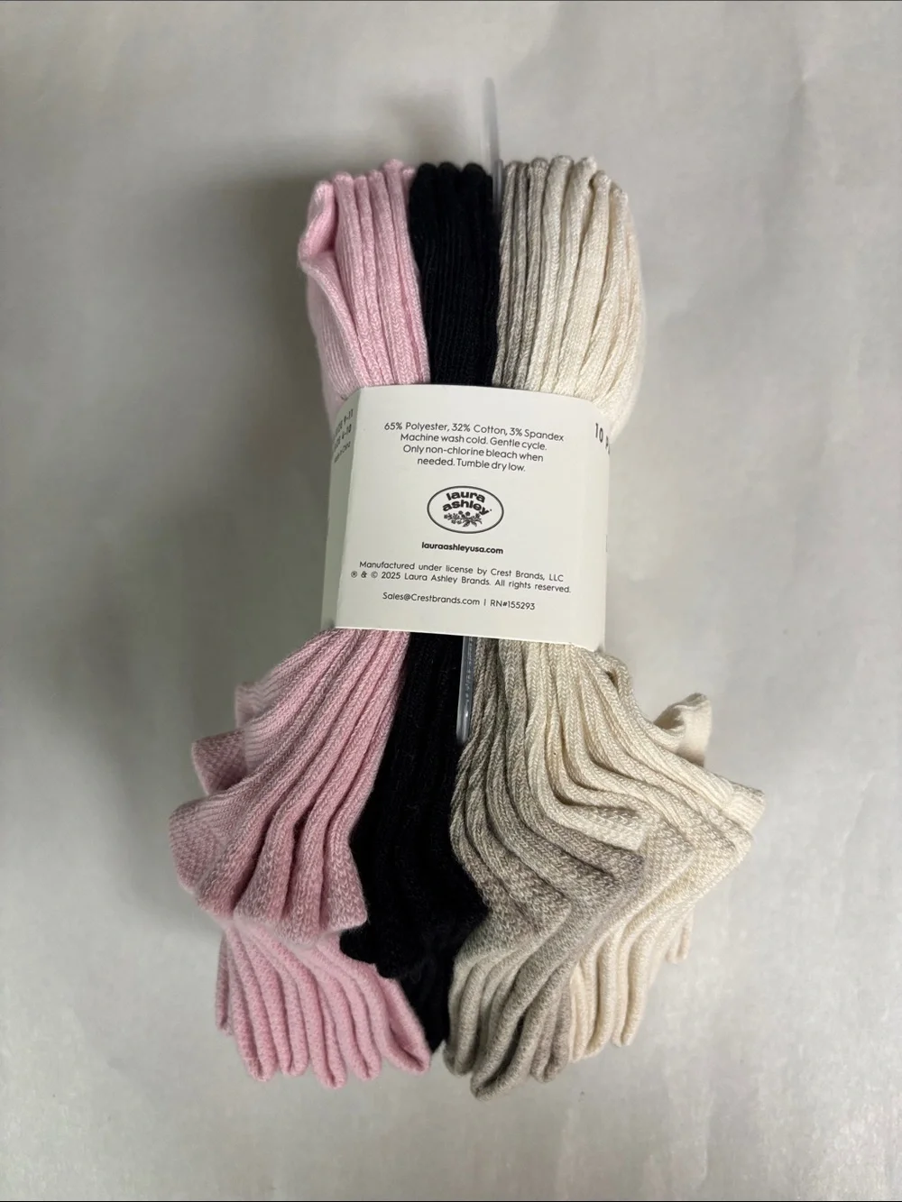 New Laura Ashley Socks Women’s 10 Pair Multicolor No Show Socks Casual Active